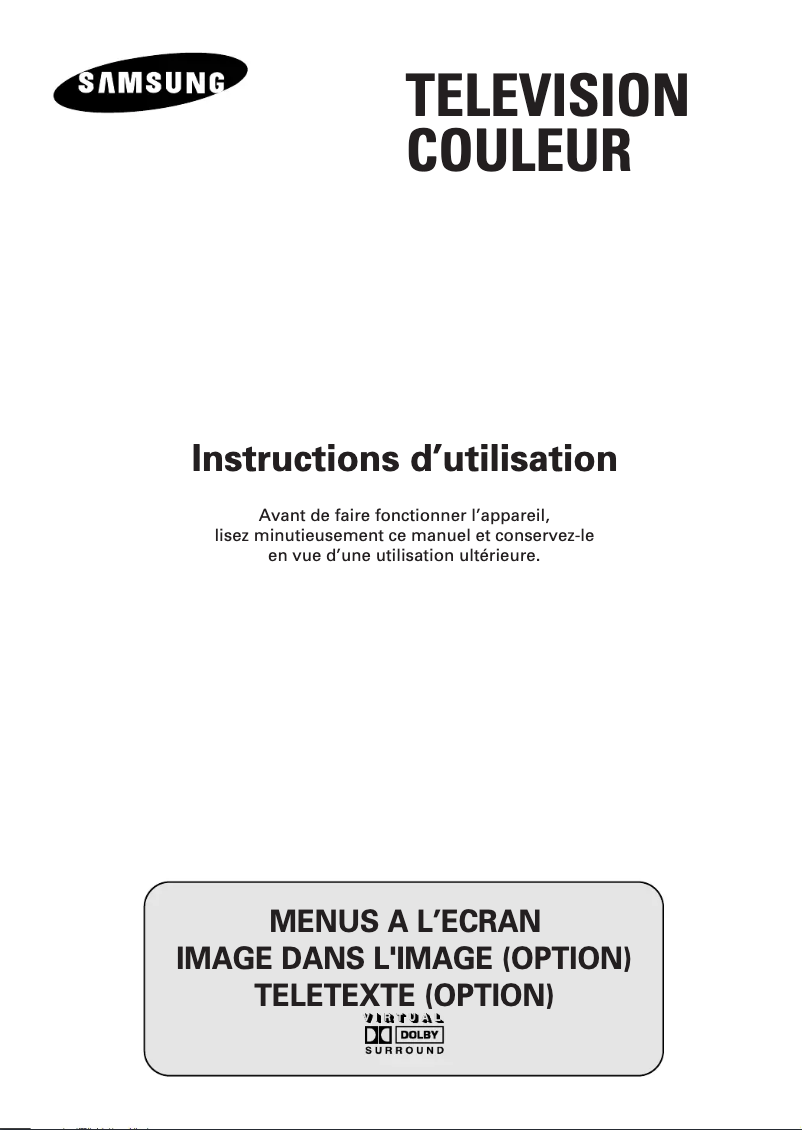 Page 1 de la notice Manuel utilisateur Samsung CS-34A11SP