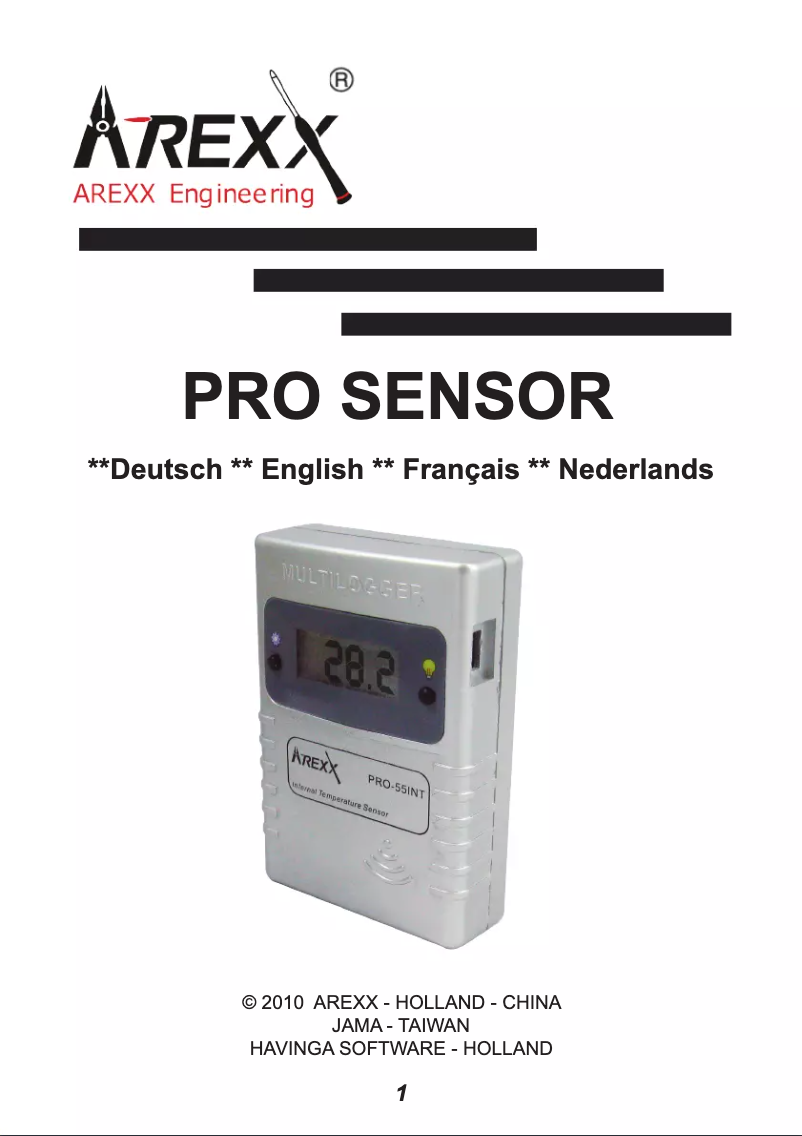 Page 1 de la notice Manuel utilisateur AREXX PRO-55INT