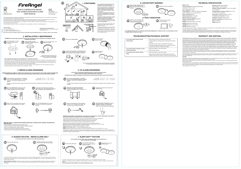 Image de la première page du manuel de l'appareil SCB10