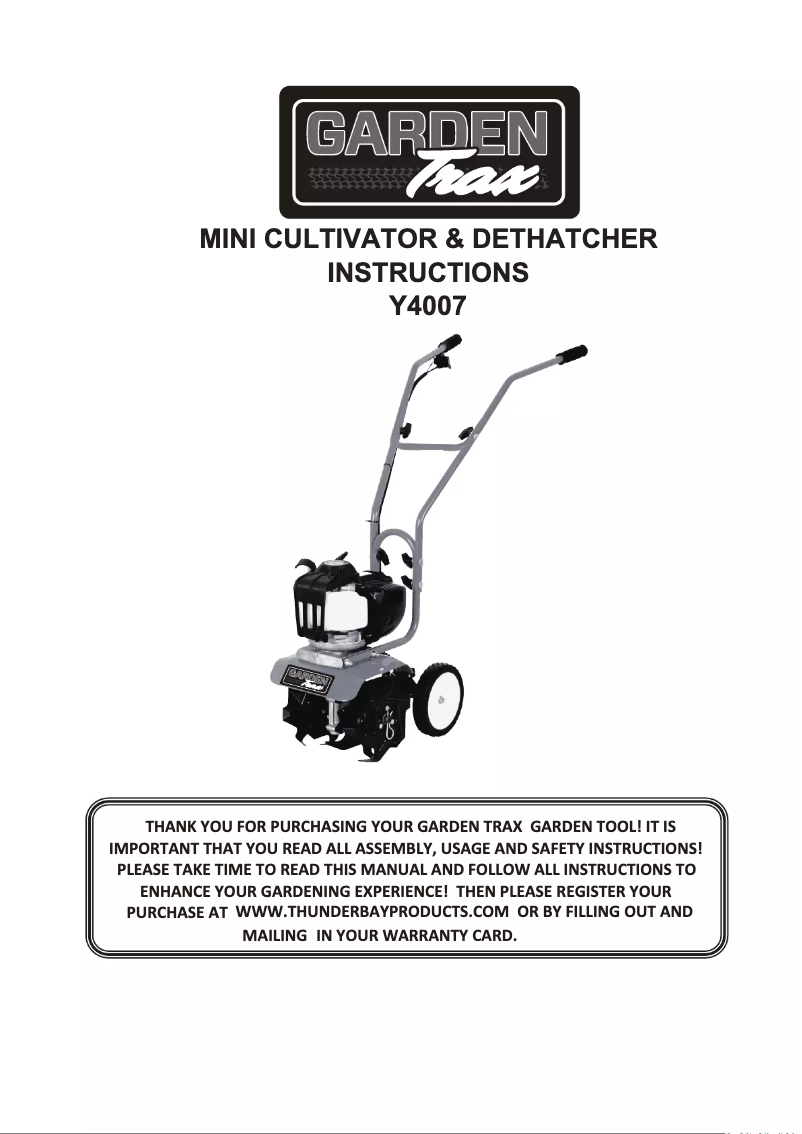 Image de la première page du manuel de l'appareil Y4007