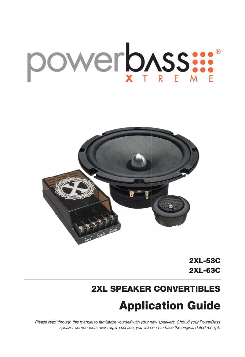 Page 1 de la notice Manuel utilisateur PowerBass 2XL-53C