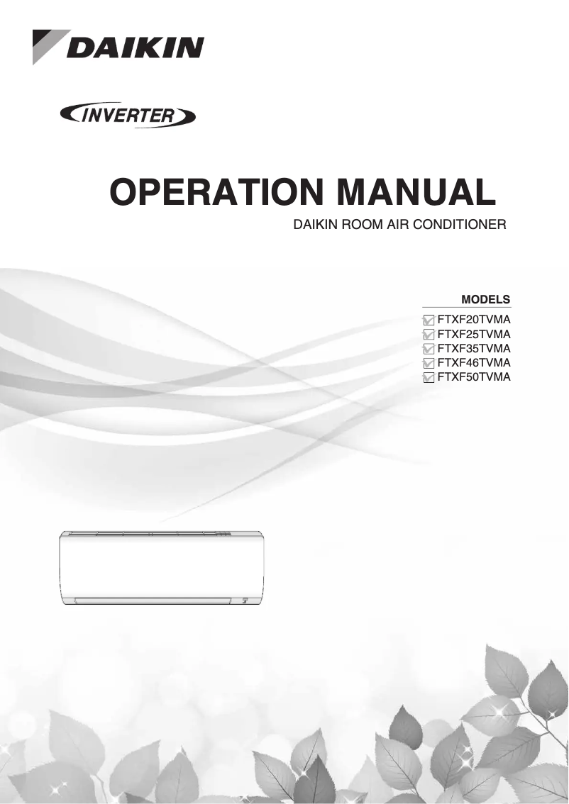 Page 1 de la notice Manuel utilisateur Daikin Lite FTKF25TVMA