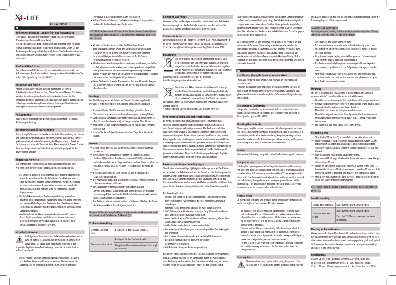Page n°1 - Manuel utilisateur X4 Tech 701565