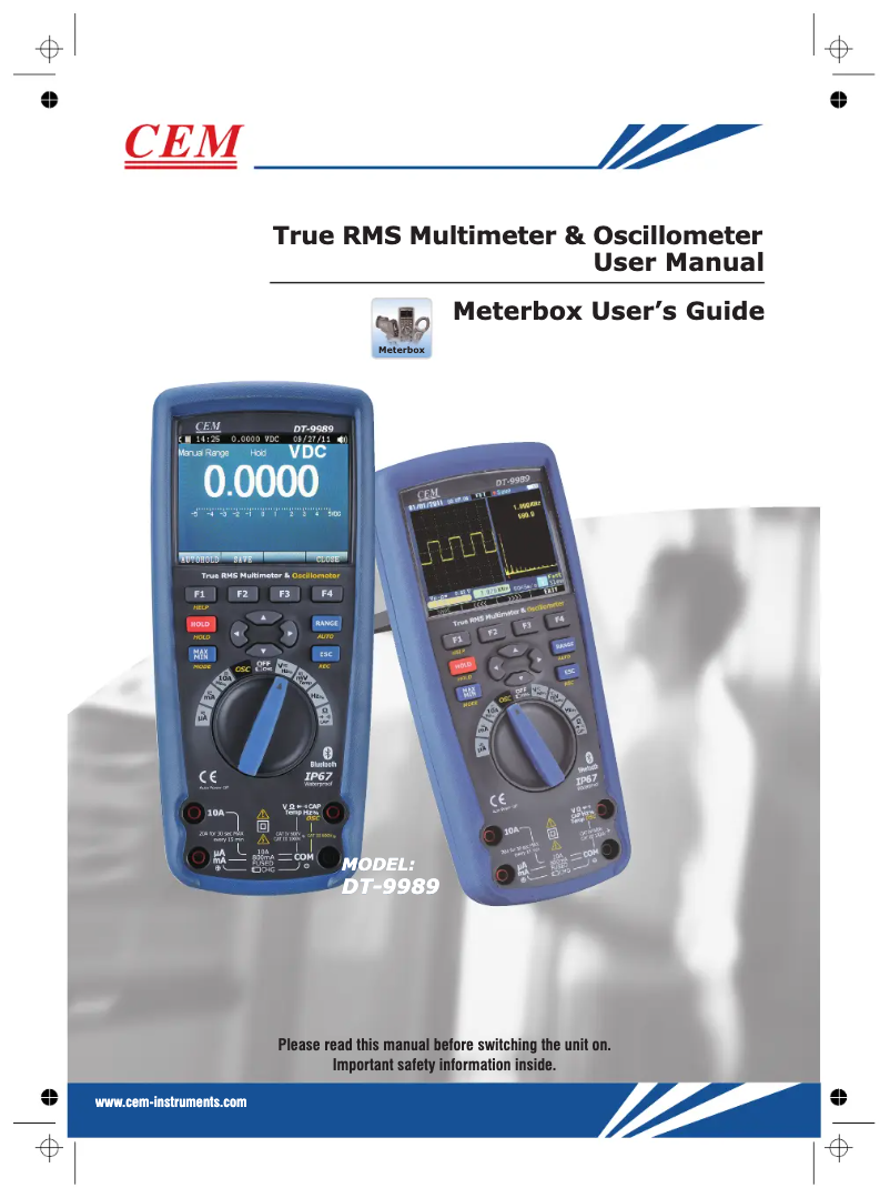 Image de la première page du manuel de l'appareil DT-9989