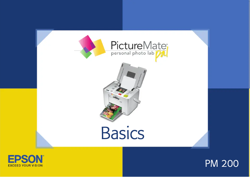 Page 1 de la notice Manuel utilisateur Epson PictureMate Pal