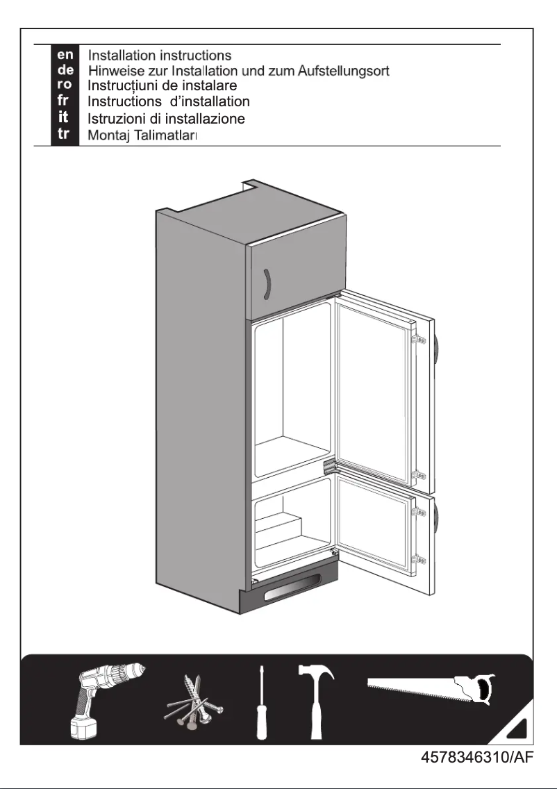 Page 1 de la notice Dessin technique Beko ICQFVD373
