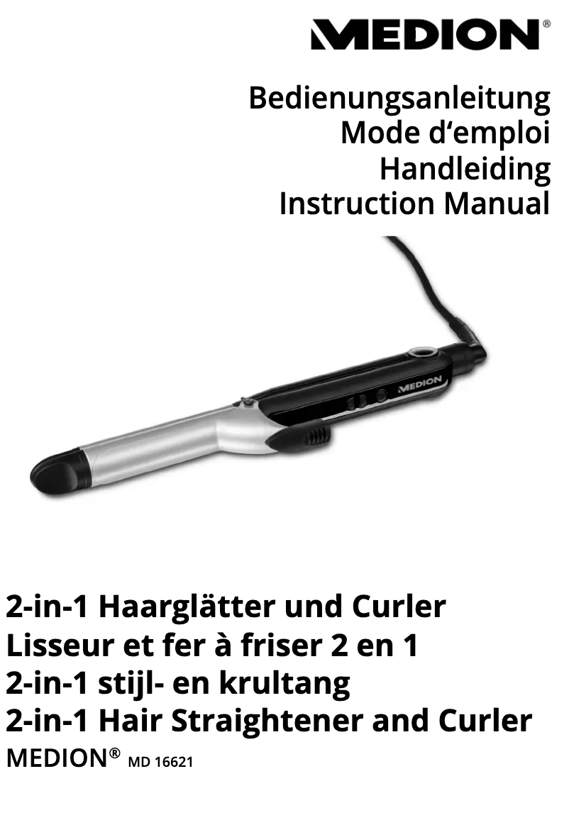 Image de la première page du manuel de l'appareil MD 16621