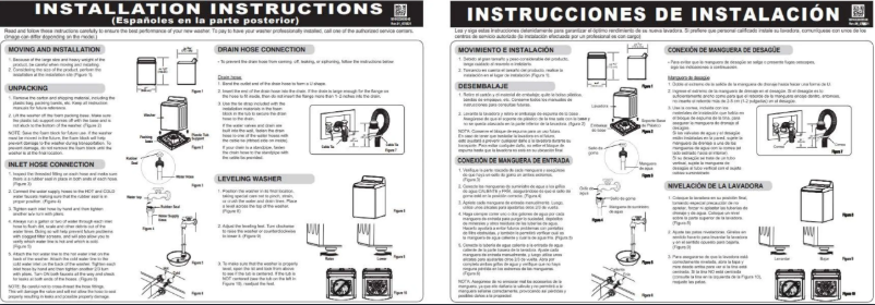 Page n°1 - Guide d'installation LG WT6105CM