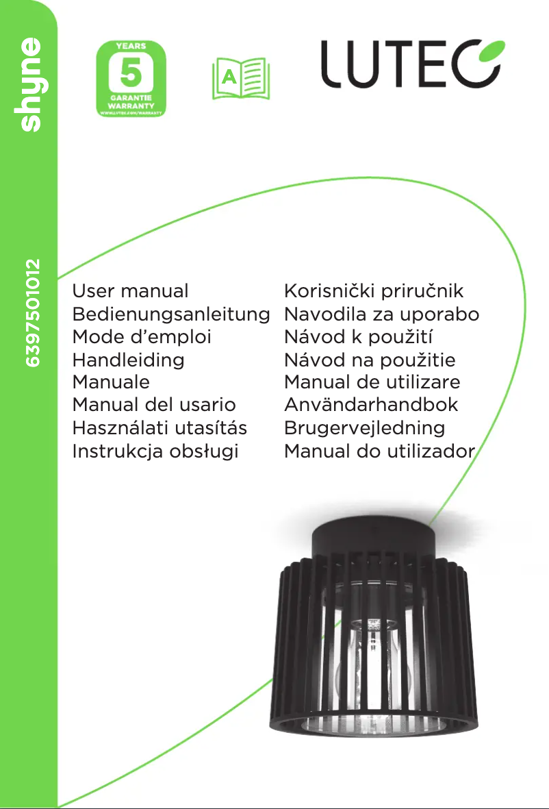 Page 1 de la notice Manuel utilisateur Lutec Shyne