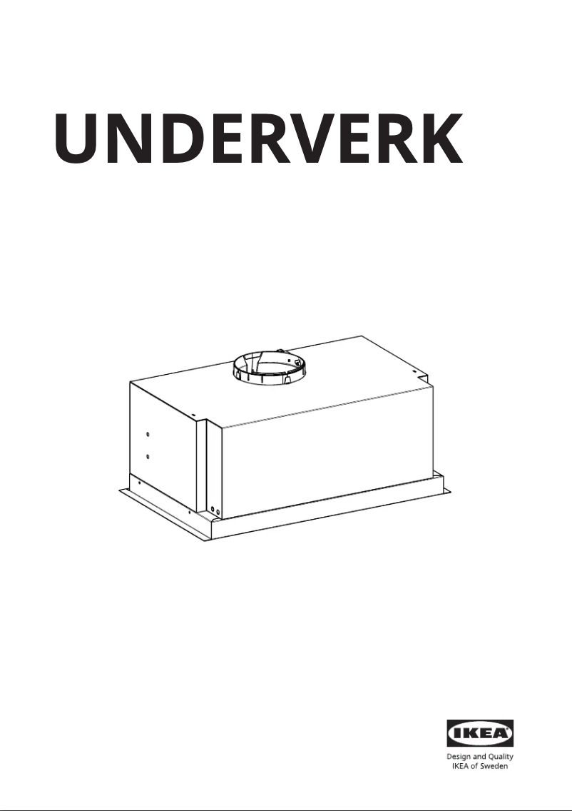 Image de la première page du manuel de l'appareil UNDERVERK 205.089.55
