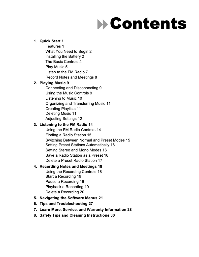 Image de la première page du manuel de l'appareil SDMX1-256