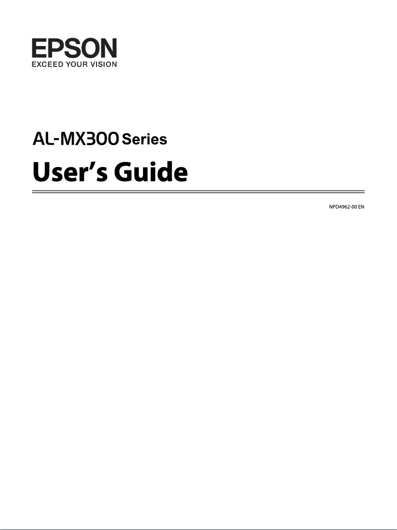 Image de la première page du manuel de l'appareil WorkForce AL-MX300DTNF