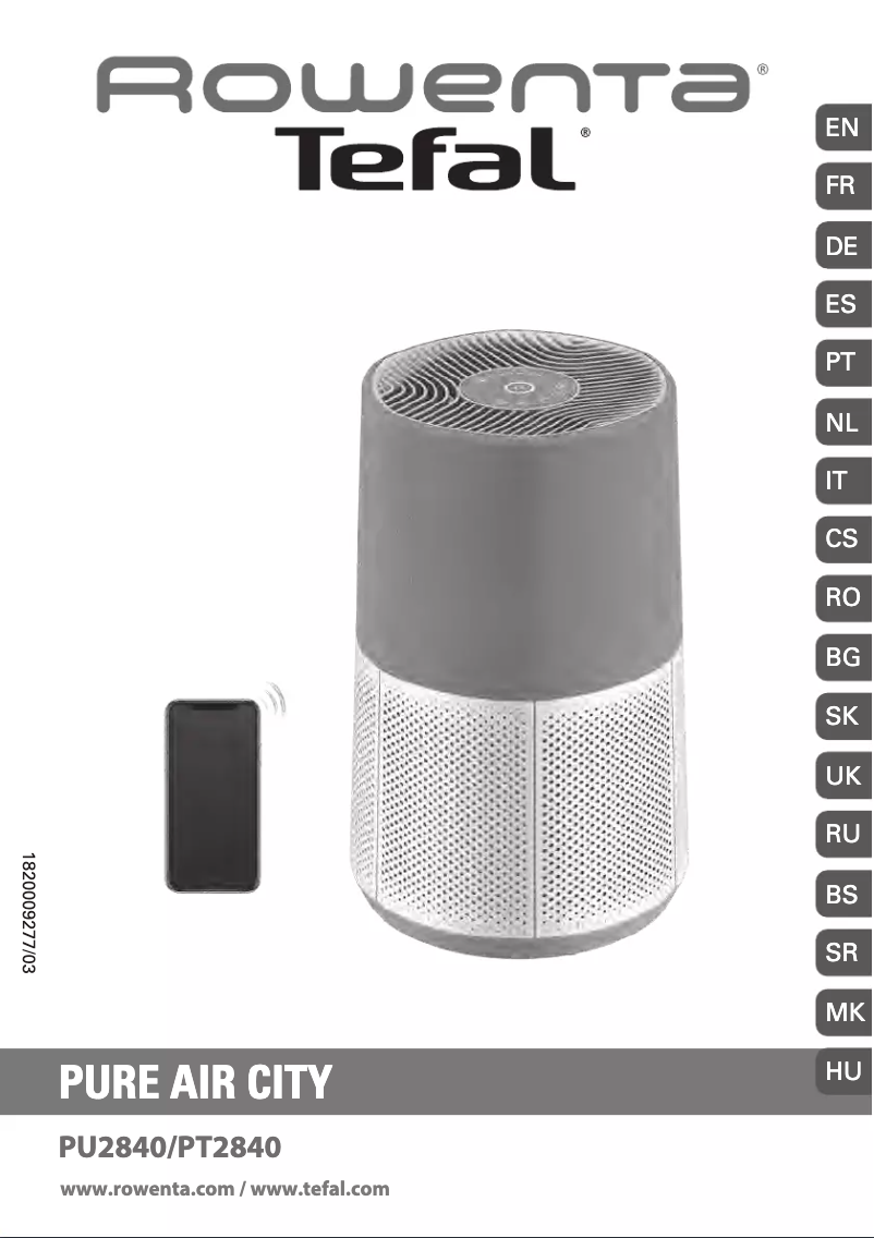 Page n°1 - Manuel utilisateur Rowenta Pure Air City PU2840