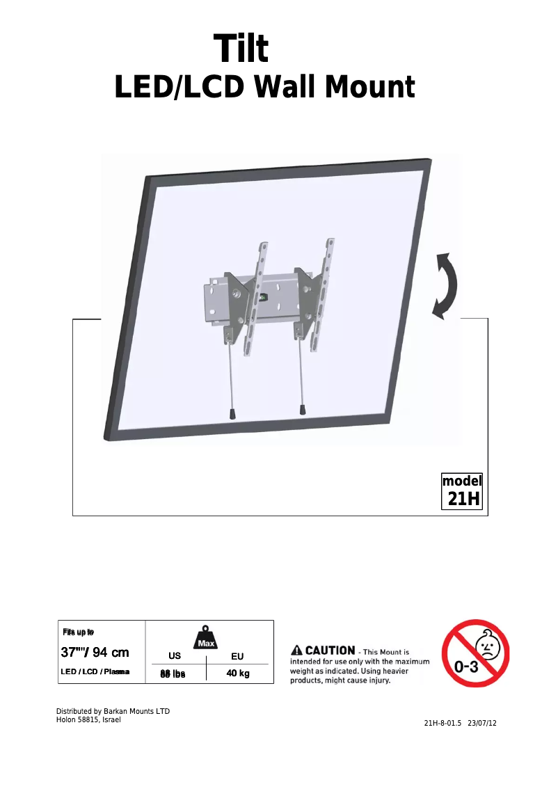Page 1 de la notice Manuel utilisateur Barkan 21H