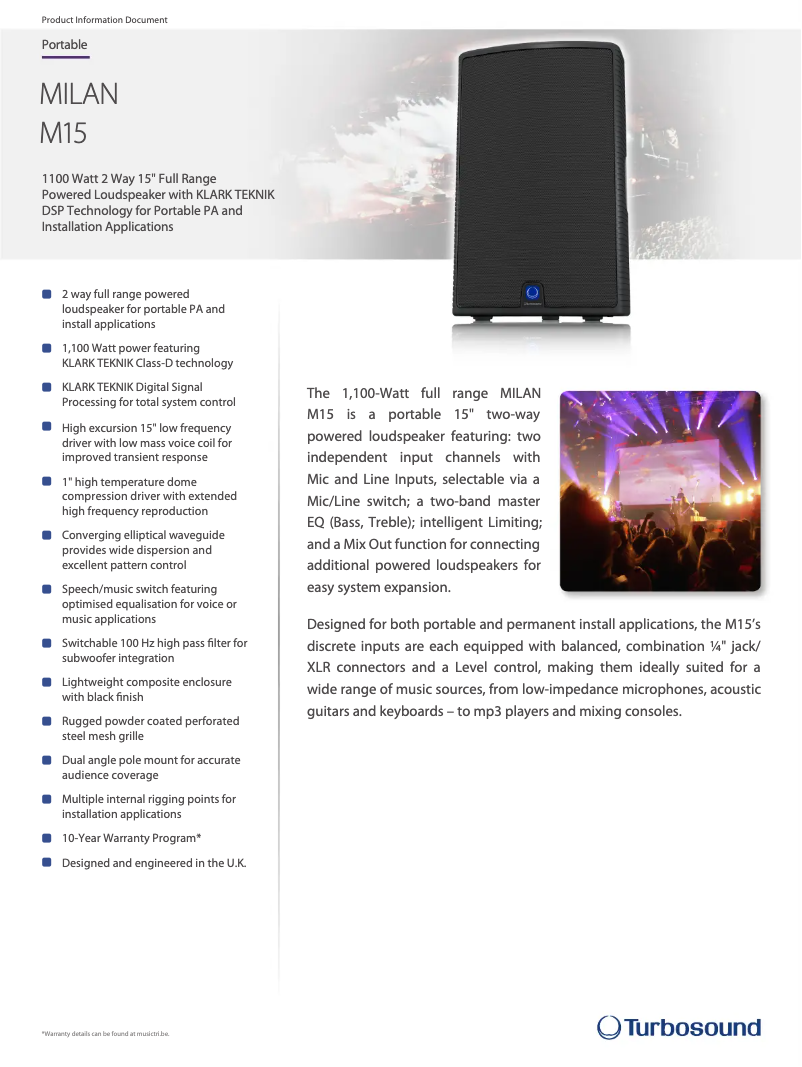 Image de la première page du manuel de l'appareil Milan M15