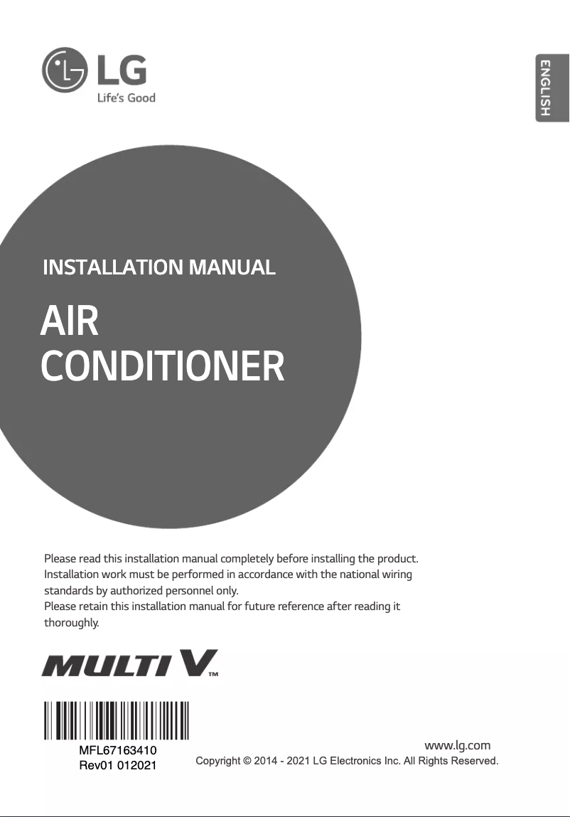 Page n°1 - Manuel utilisateur LG JRUV160LTE5