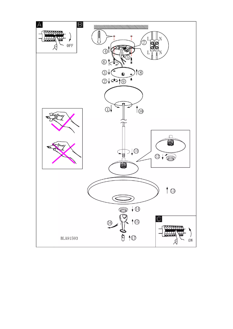 Page n°1 - Manuel utilisateur Eglo Melina