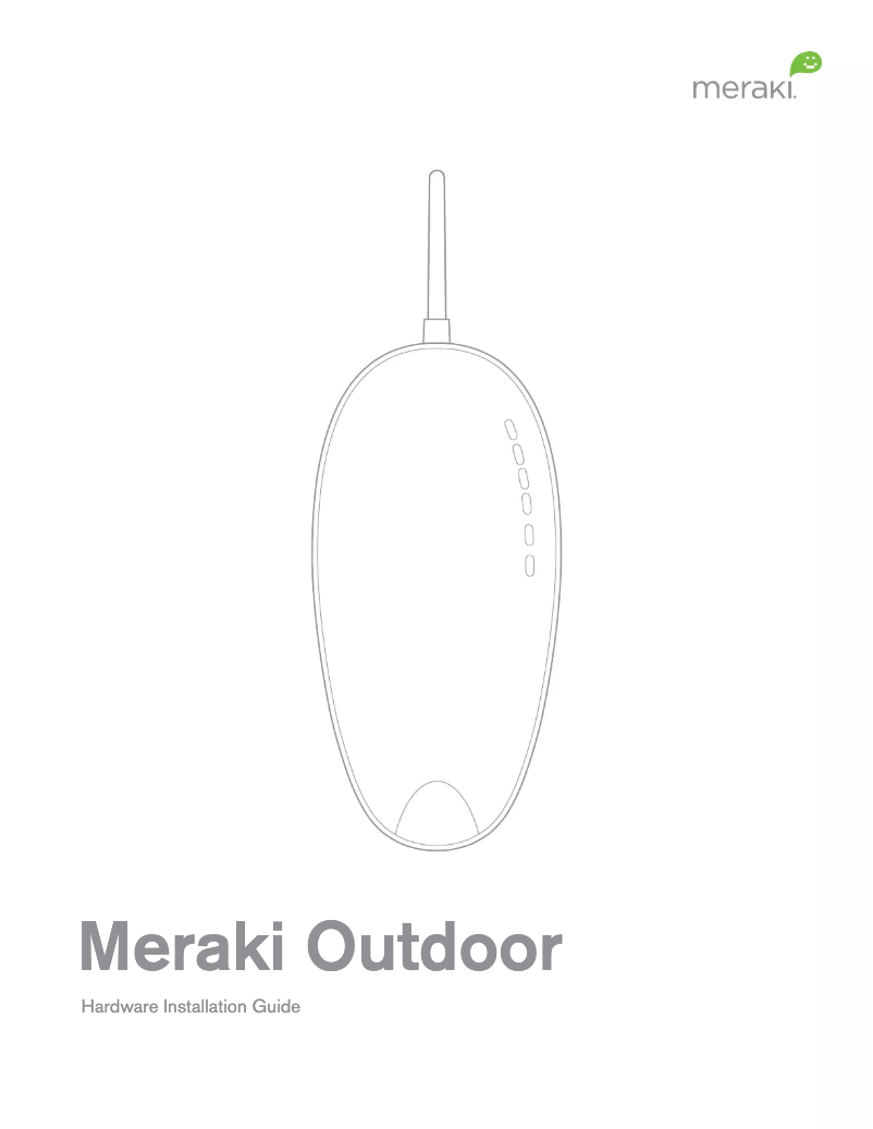 Page n°1 - Manuel utilisateur Meraki Outdoor