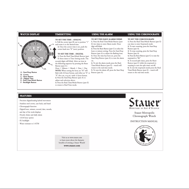 Page n°1 - Manuel utilisateur Stauer 32262