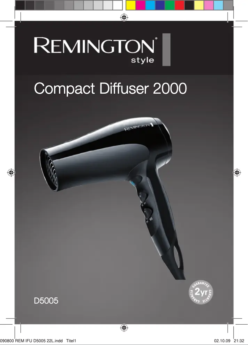 Page n°1 - Manuel utilisateur Remington D5005