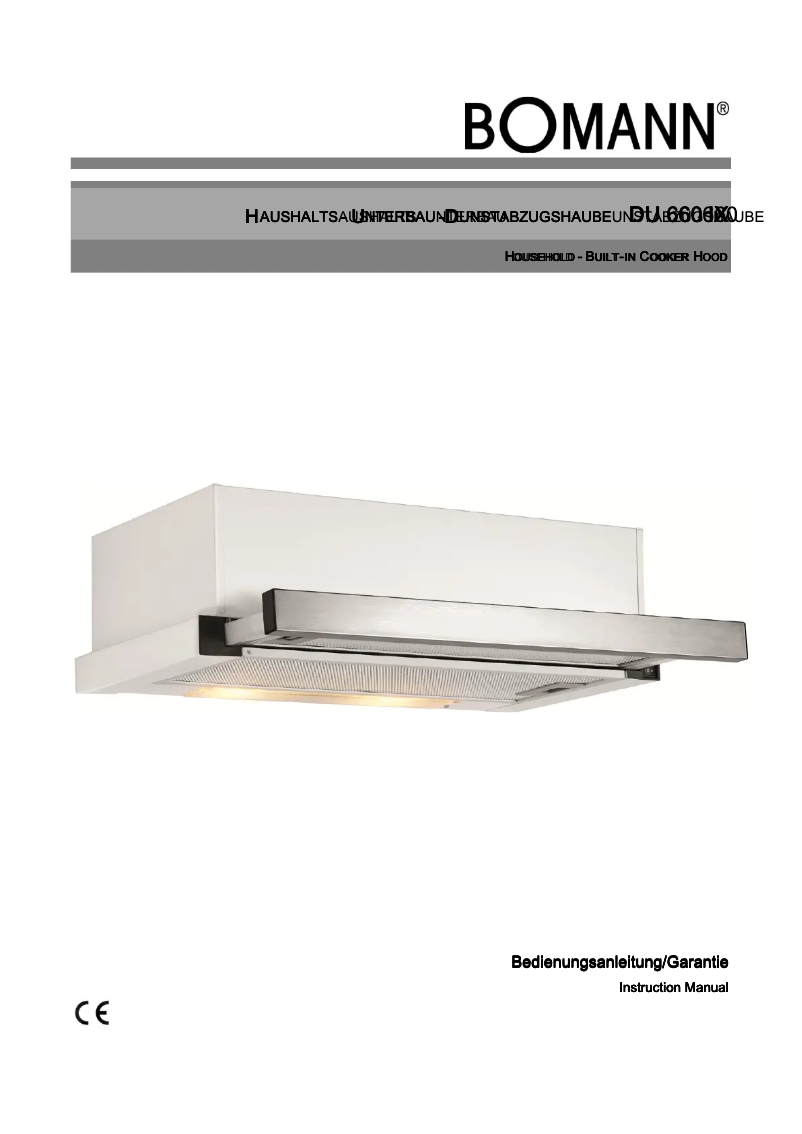 Page n°1 - Manuel utilisateur Bomann DU 660 IX
