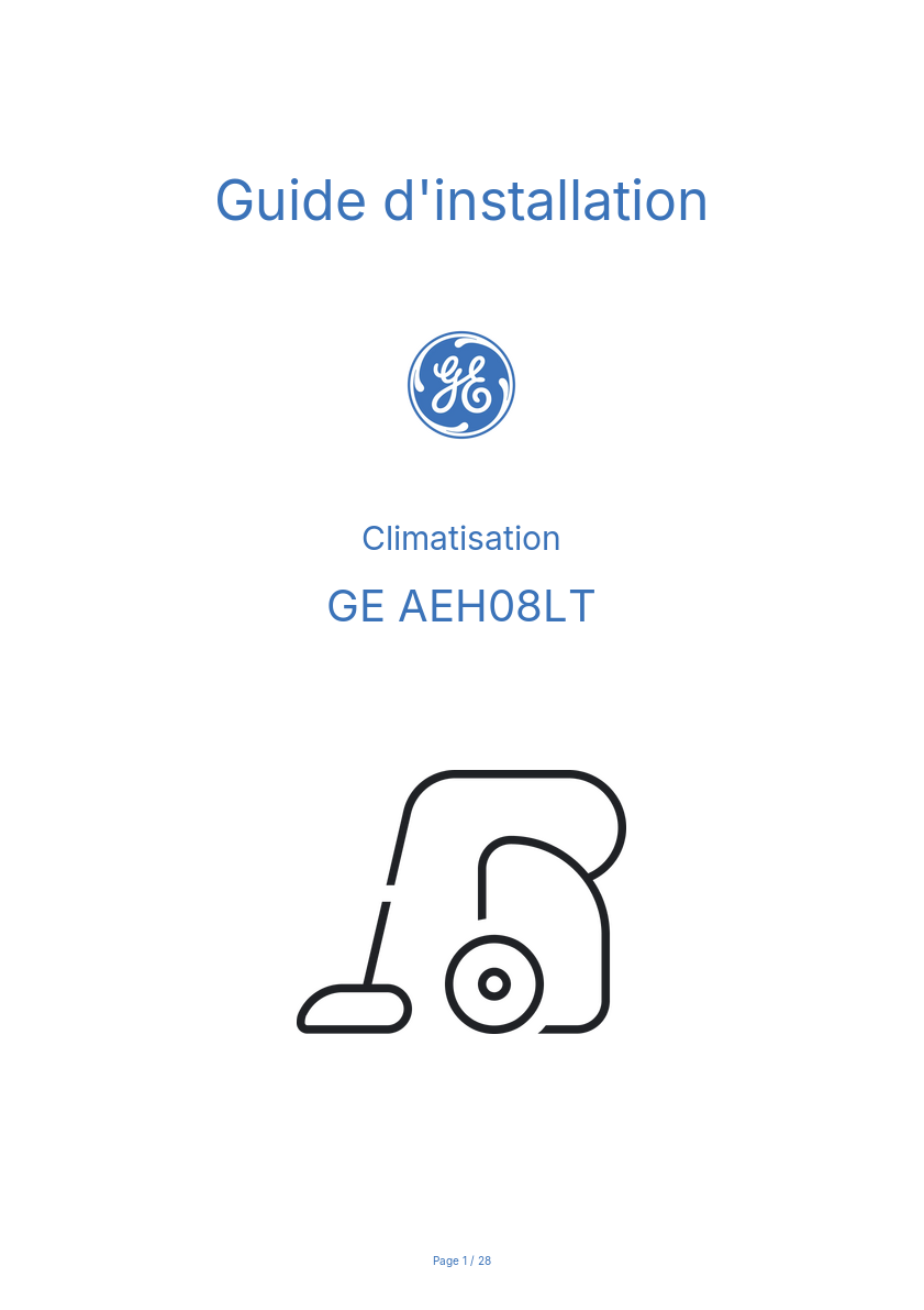 Image de la première page du manuel de l'appareil AEH08LT