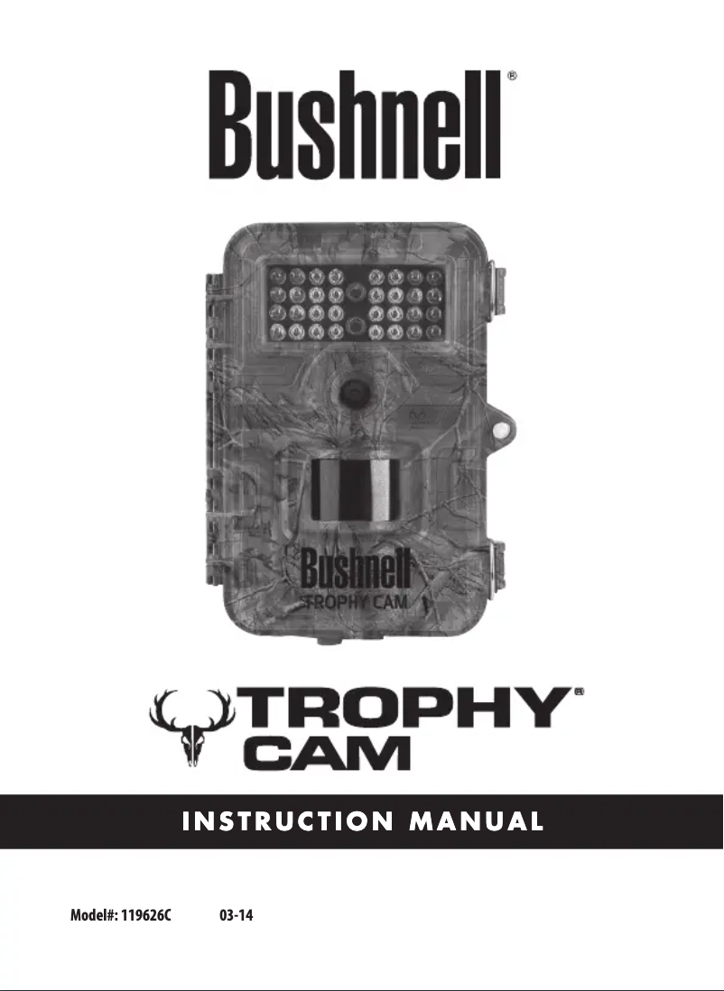 Page 1 de la notice Manuel utilisateur Bushnell Trophy Cam 119626C