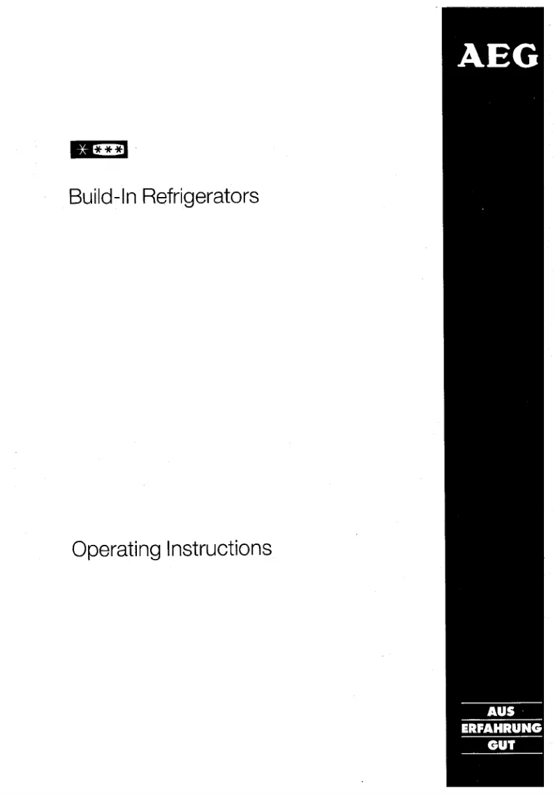 Page n°1 - Manuel utilisateur AEG Santo 1630 i BL