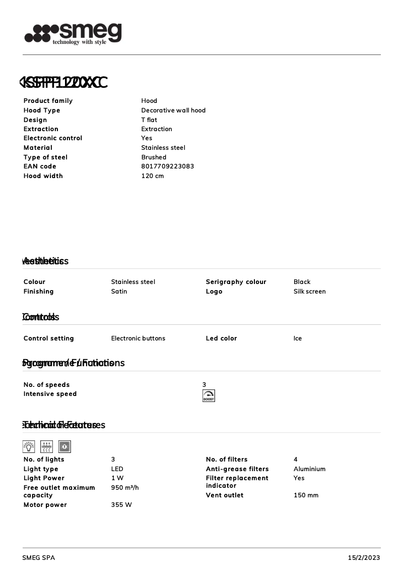 Page n°1 - Brochure Smeg KSPP120XC