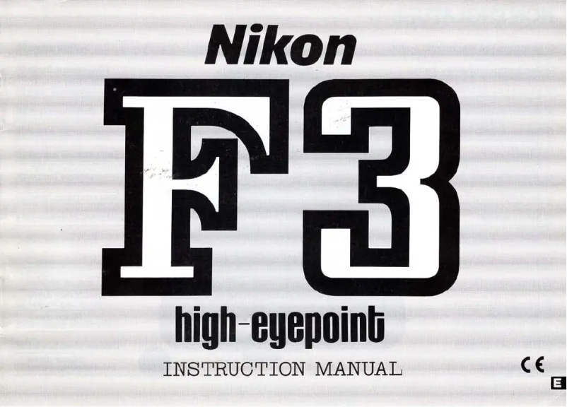 Page 1 de la notice Manuel utilisateur Nikon F3