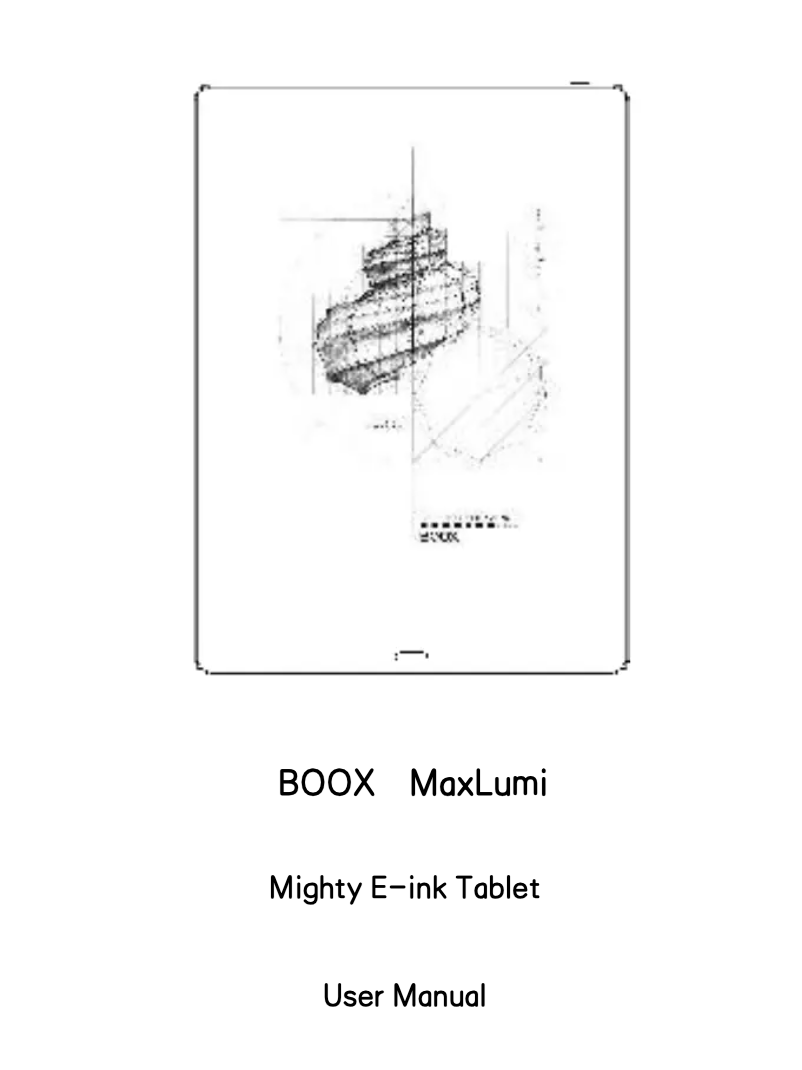 Image de la première page du manuel de l'appareil Max Lumi