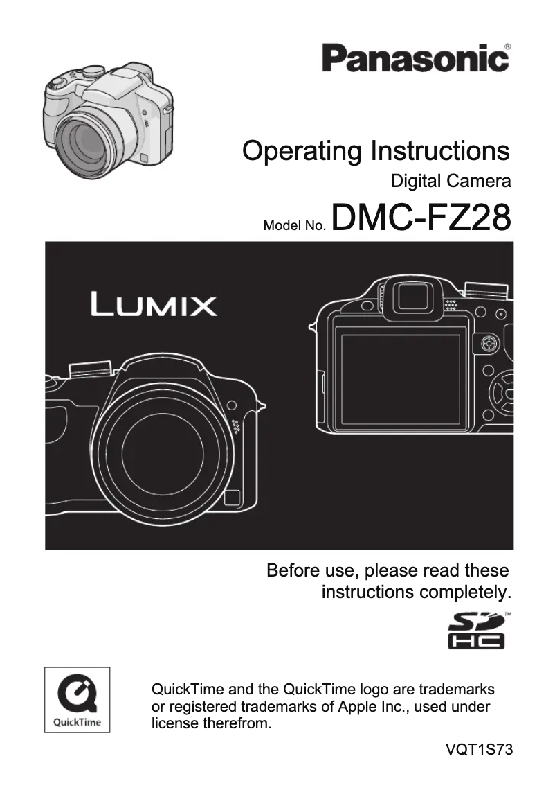 Page 1 de la notice Manuel utilisateur Panasonic Lumix DMC-FZ28
