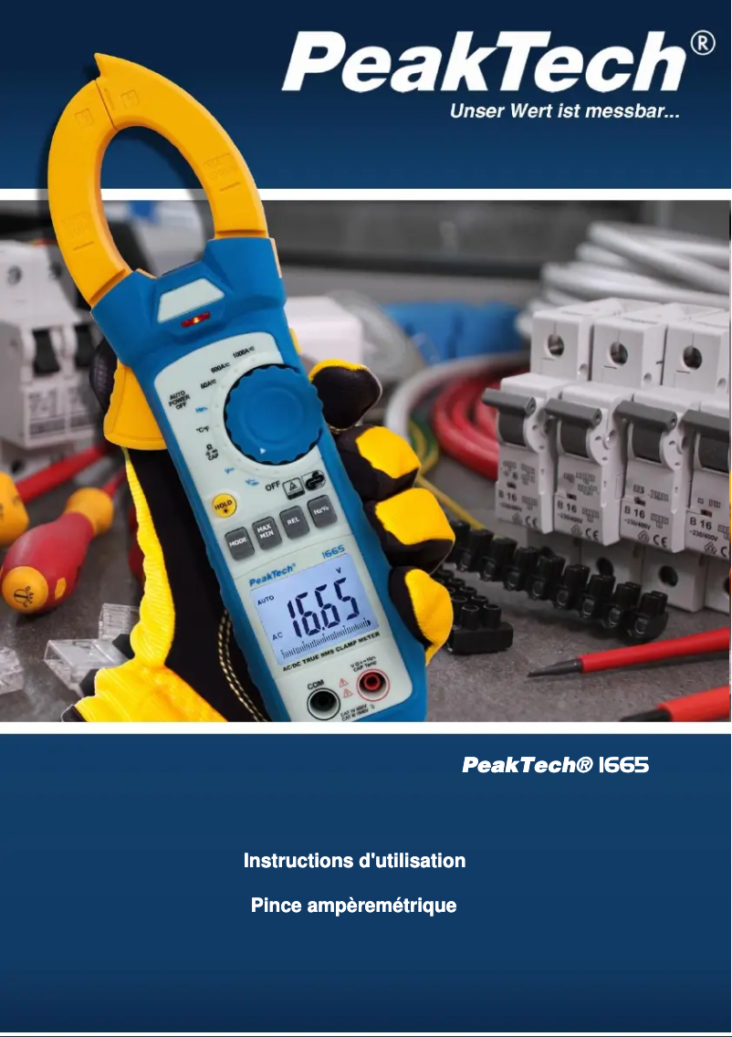 Page n°1 - Manuel utilisateur PeakTech 1665