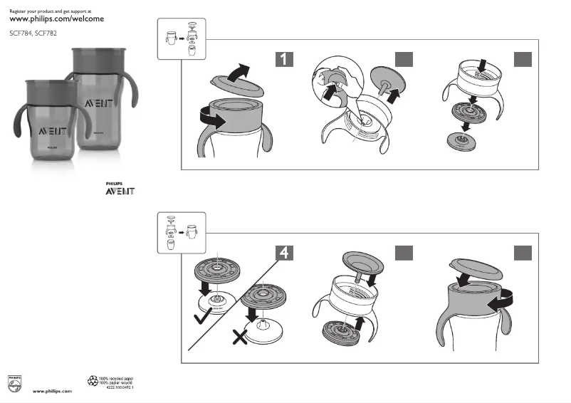 Page 1 de la notice Manuel utilisateur Philips AVENT SCF782