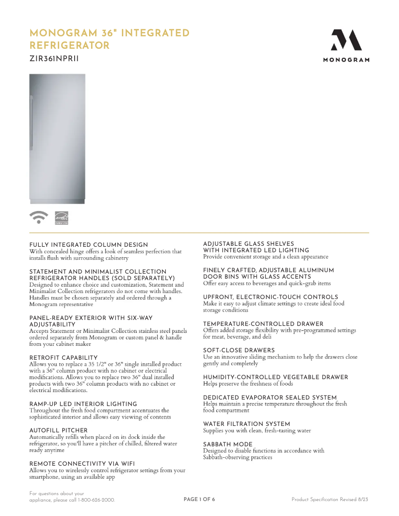 Image de la première page du manuel de l'appareil ZIR361NPRII
