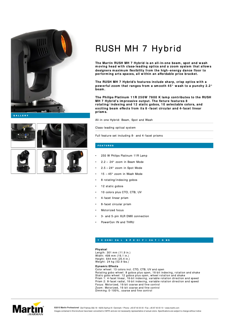 Image de la première page du manuel de l'appareil Rush MH 7 Hybrid