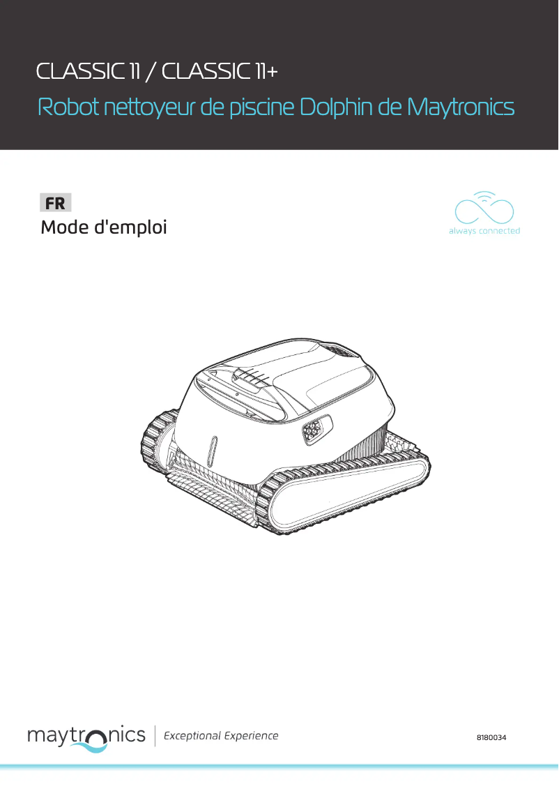 Page 1 de la notice Manuel utilisateur Maytronics Dolphin Proteus DX5i
