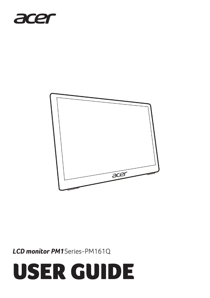 Página 1 del manual Guía de inicio rápido Acer PM161QA