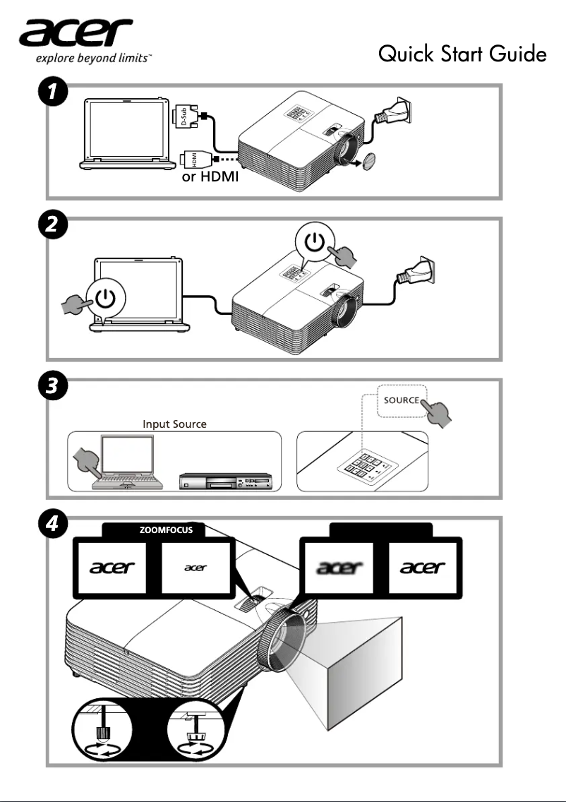 Page n°1 - Guide de démarrage rapide Acer AW319