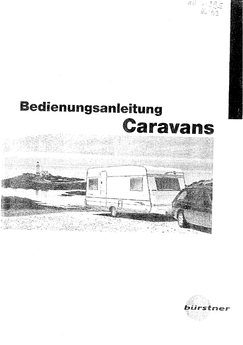 Page n°1 - Manuel utilisateur Bürstner Avanti (1997)