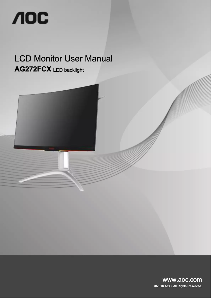 Image de la première page du manuel de l'appareil AG272FCX6