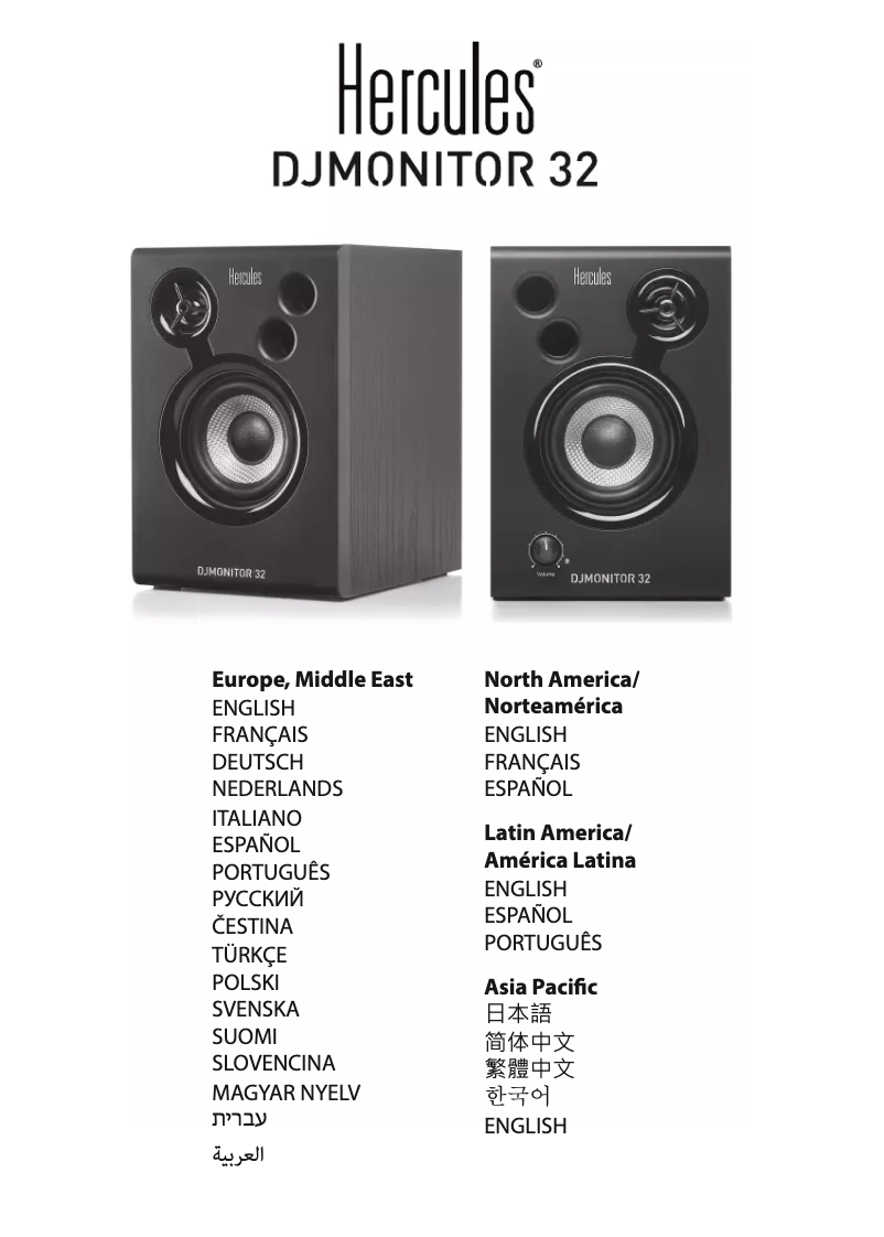 Page n°1 - Manuel utilisateur Hercules DJMonitor 32