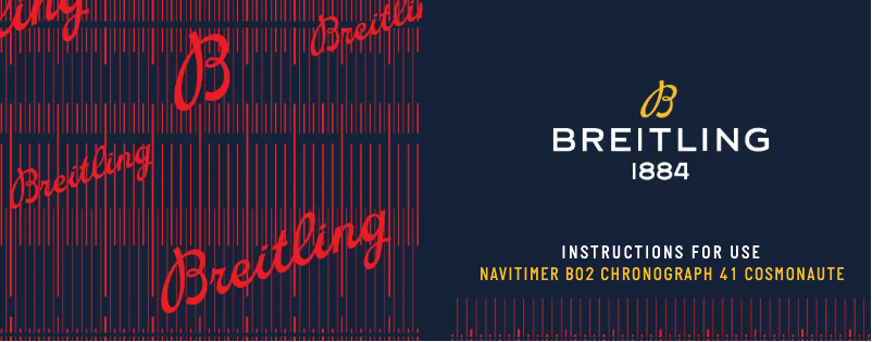 Image de la première page du manuel de l'appareil Navitimer B12 Chronograph 41 Cosmonaute
