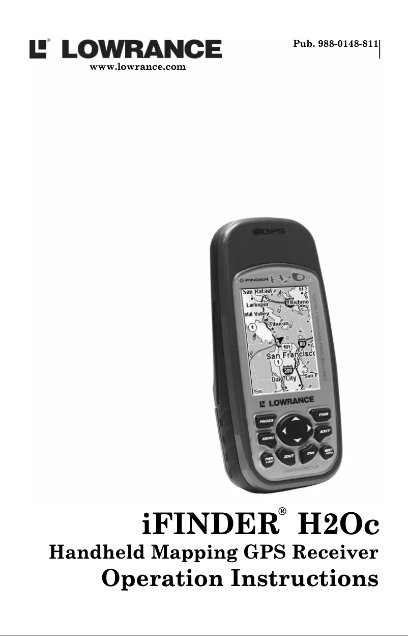 Page n°1 - Manuel utilisateur Lowrance iFINDER H2O C Plus