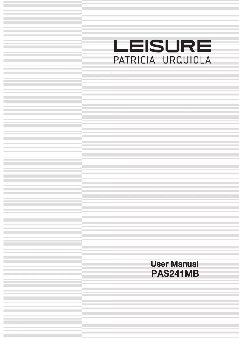 Image de la première page du manuel de l'appareil PAS241MB