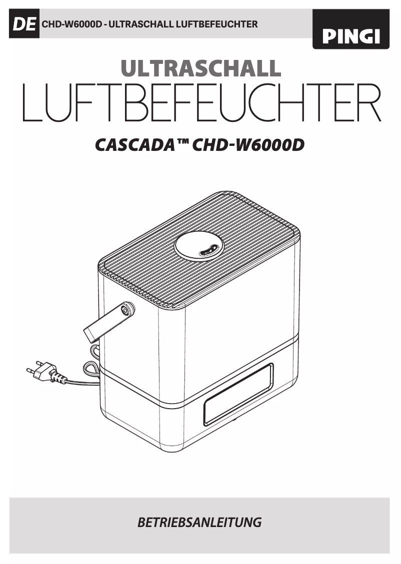 Image de la première page du manuel de l'appareil Cascada CHD-W6000D