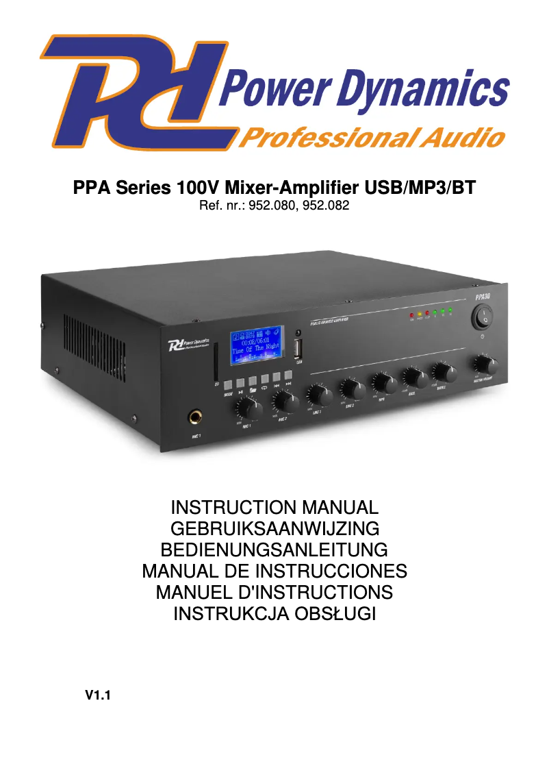 Página 1 del manual Manual de usuario Power Dynamics PPA50