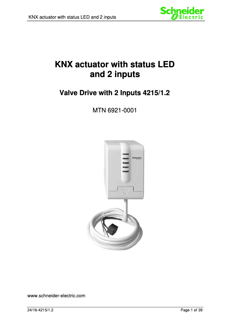 Page n°1 - Manuel utilisateur Schneider MTN6921-0001