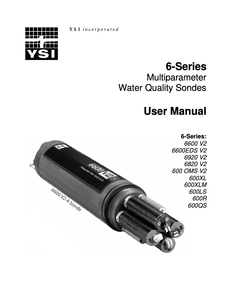 Page n°1 - Manuel utilisateur YSI 6431AF