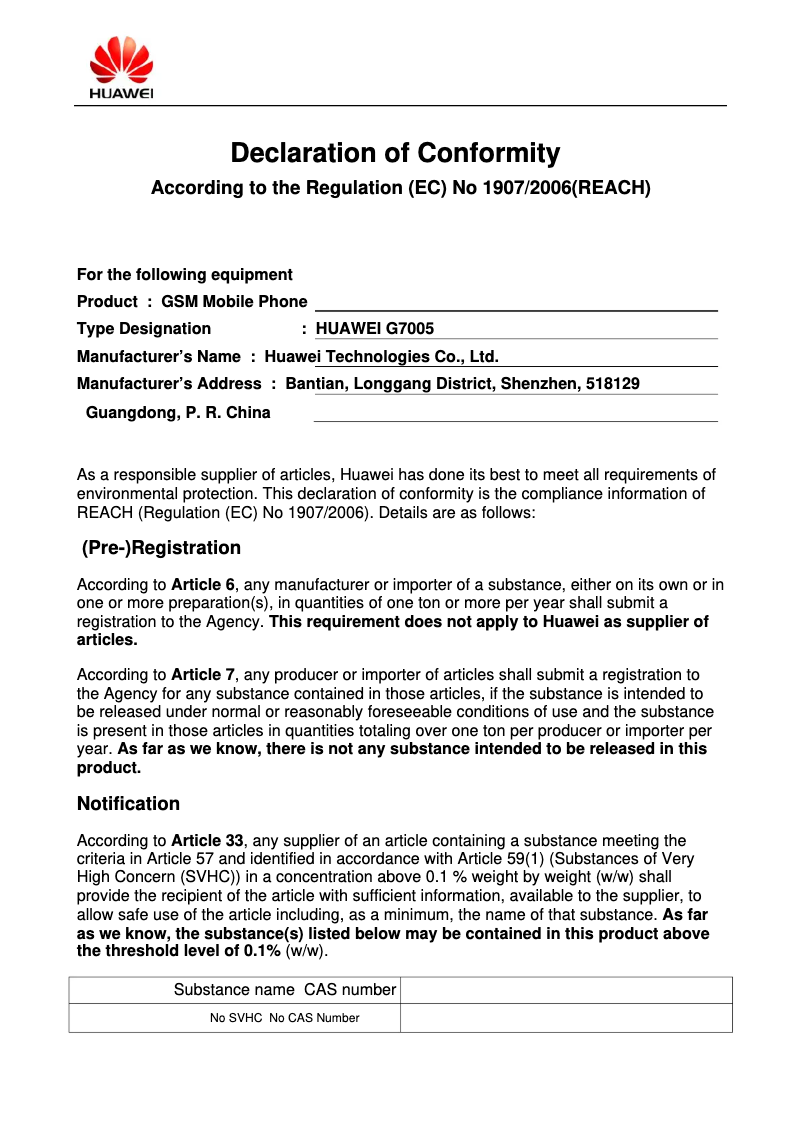 Page n°1 - Manuel utilisateur Huawei G7005